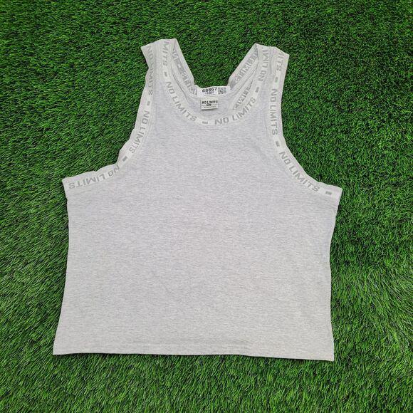 Vintage 90s No-Limits Tank-Top Large 21x28 Gray - Picture 1 of 10